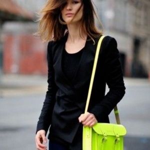 Neon yellow Cambridge Satchel Brand New